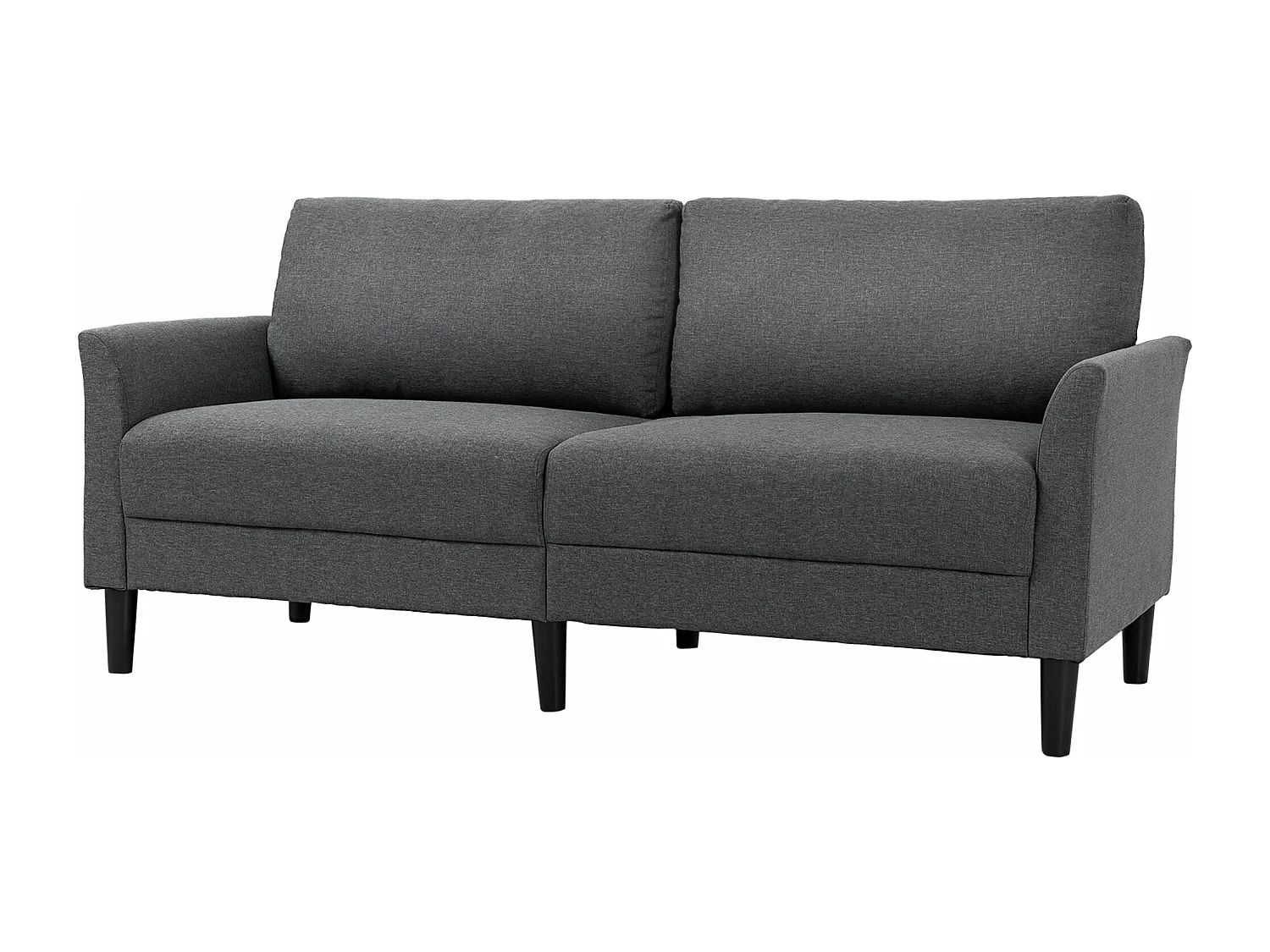 Divano 3 posti con seduta profonda e imbottitura spessa tessuto grigio