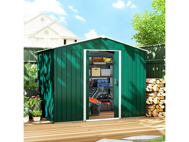 Casetta da giardino 3.6m² in acciaio zincato con prese d'Aria
