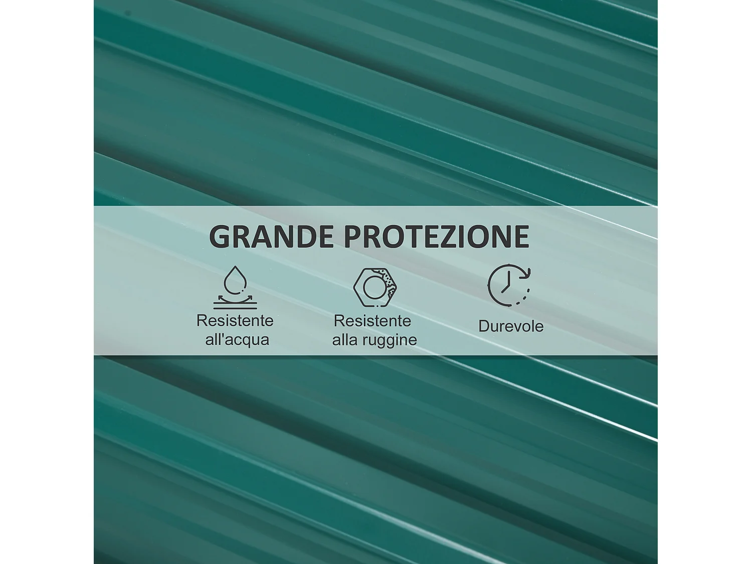 Set 12 pannelli di ricambio per casette da giardino in acciaio zincato con fori