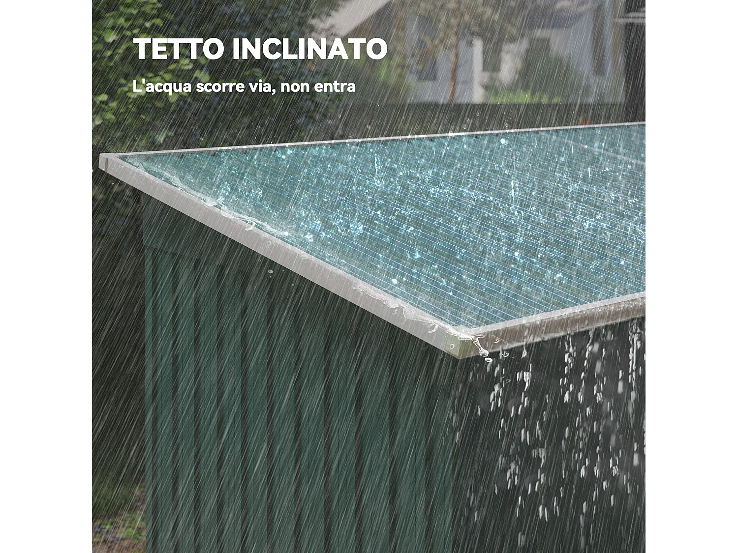 Casetta da giardino porta utensili in lamiera capanno da giardino in acciaio