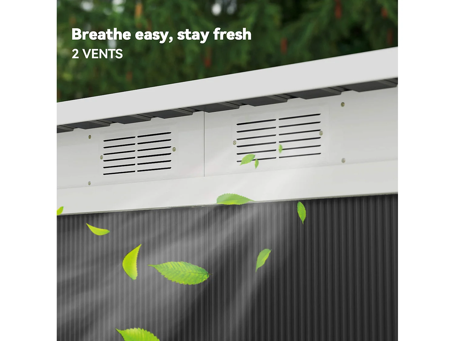 Casetta da giardino porta utensili in lamiera di acciaio con fondazione