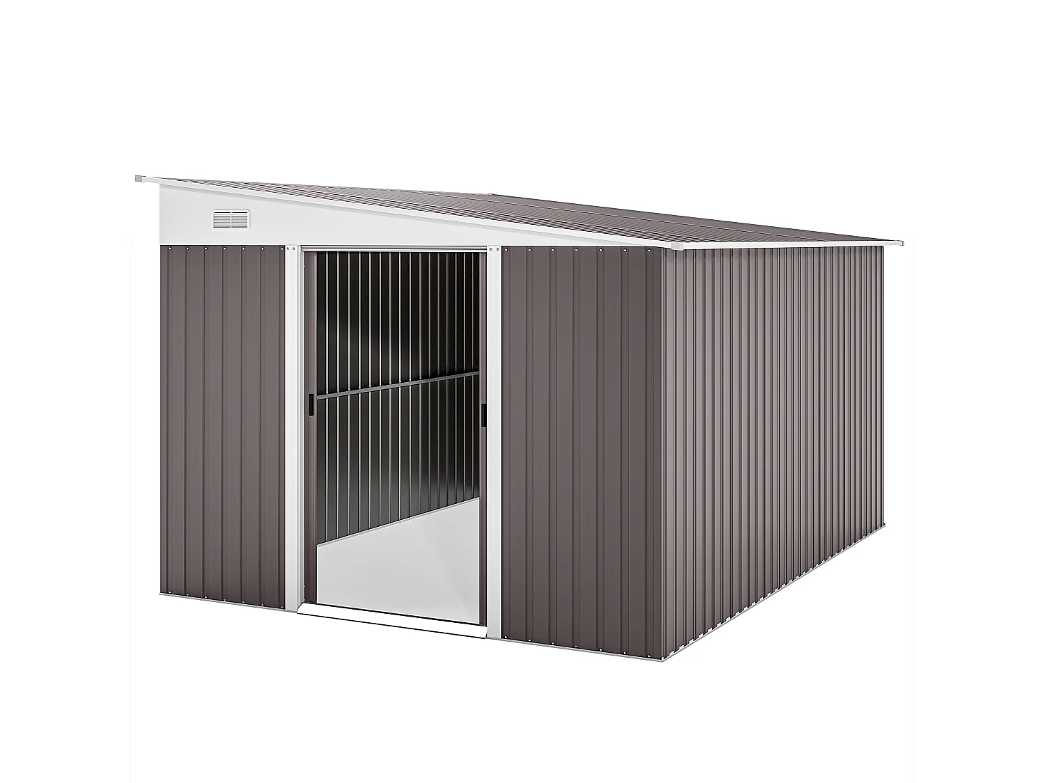Casetta da giardino 8.9m² in acciaio zincato con 2 prese d'aria