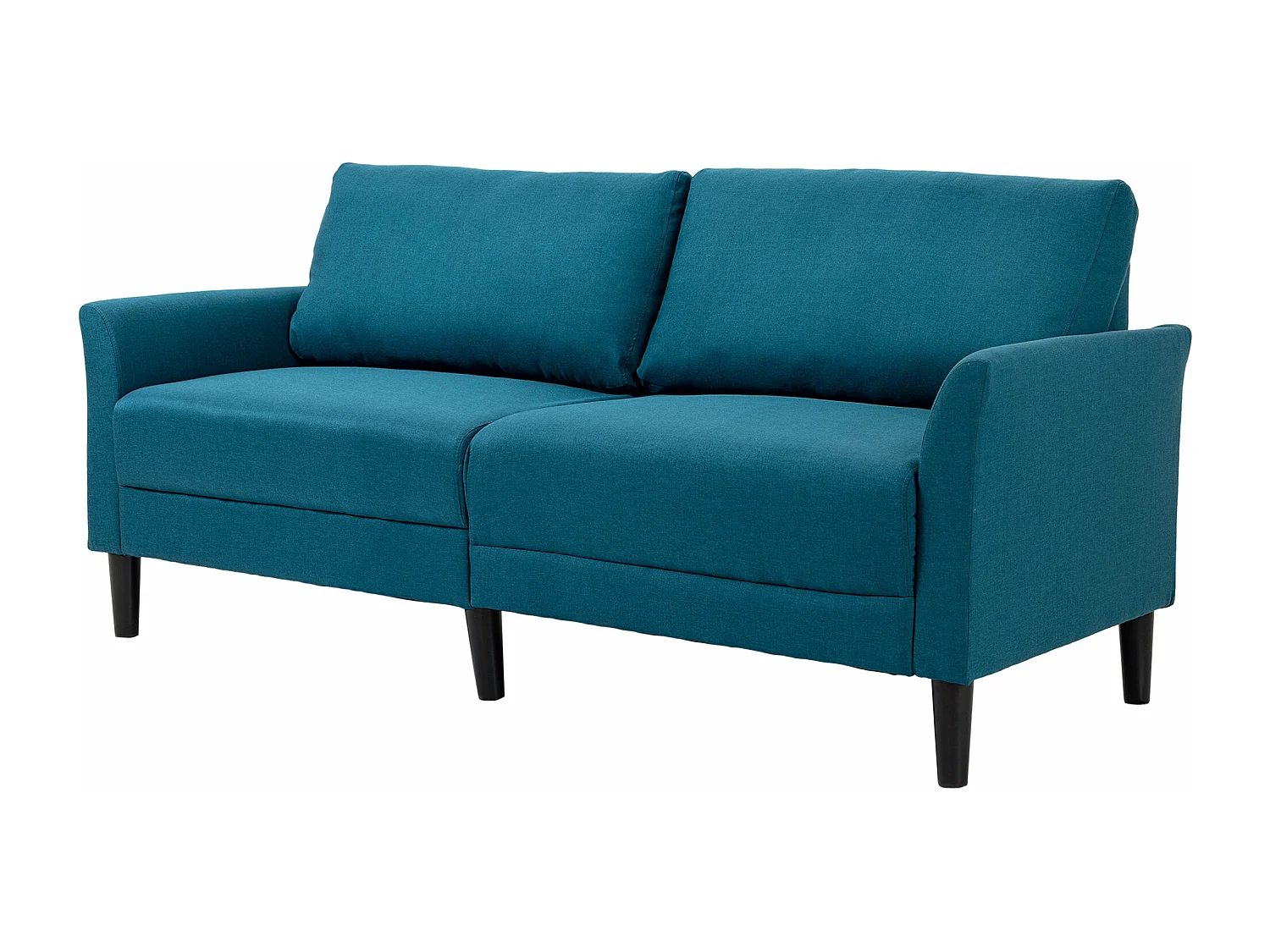 Divano 3 posti con seduta profonda e imbottitura spessa in tessuto blu