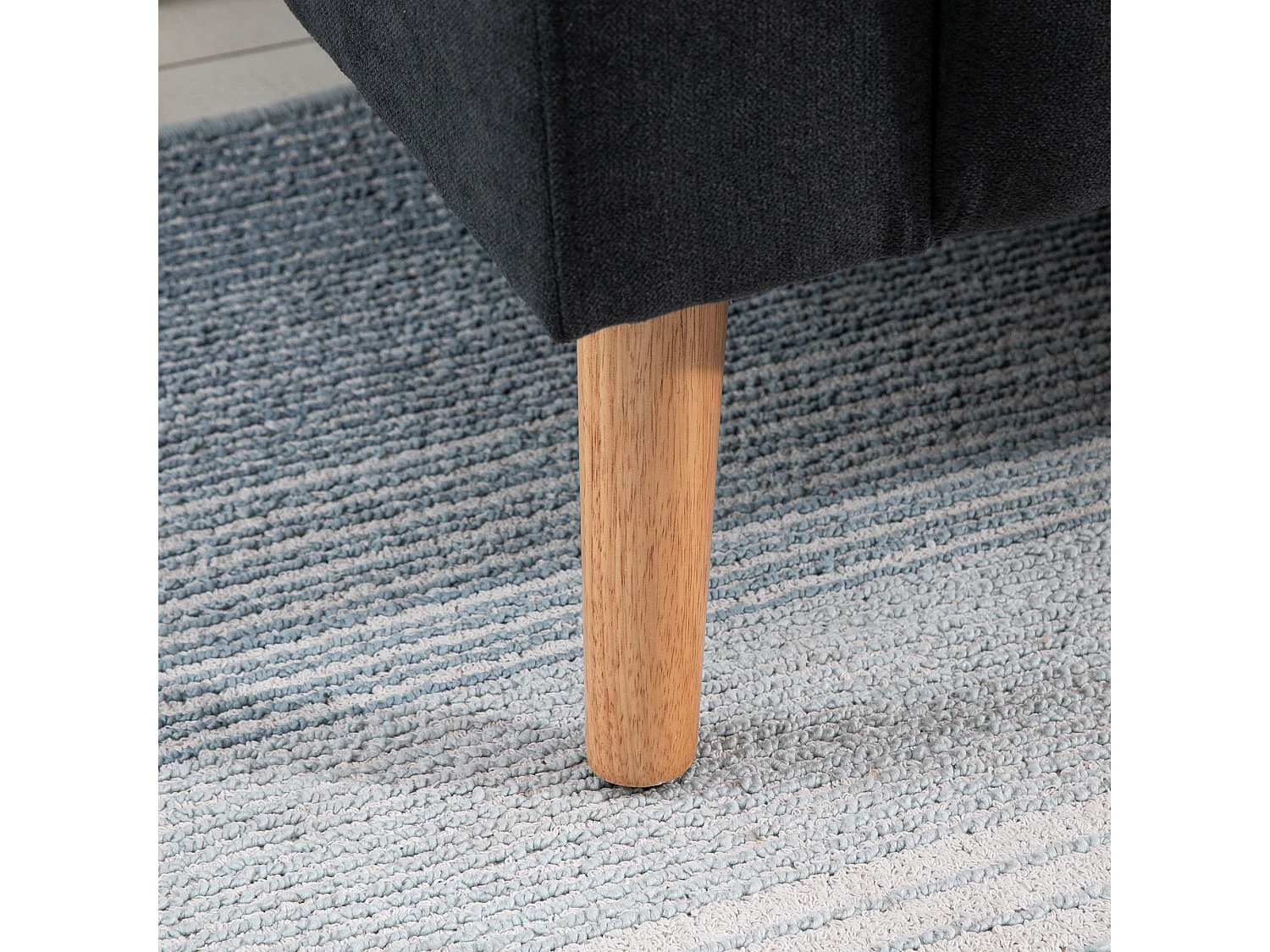 Divano 2 posti moderno stile nordico in tessuto grigio