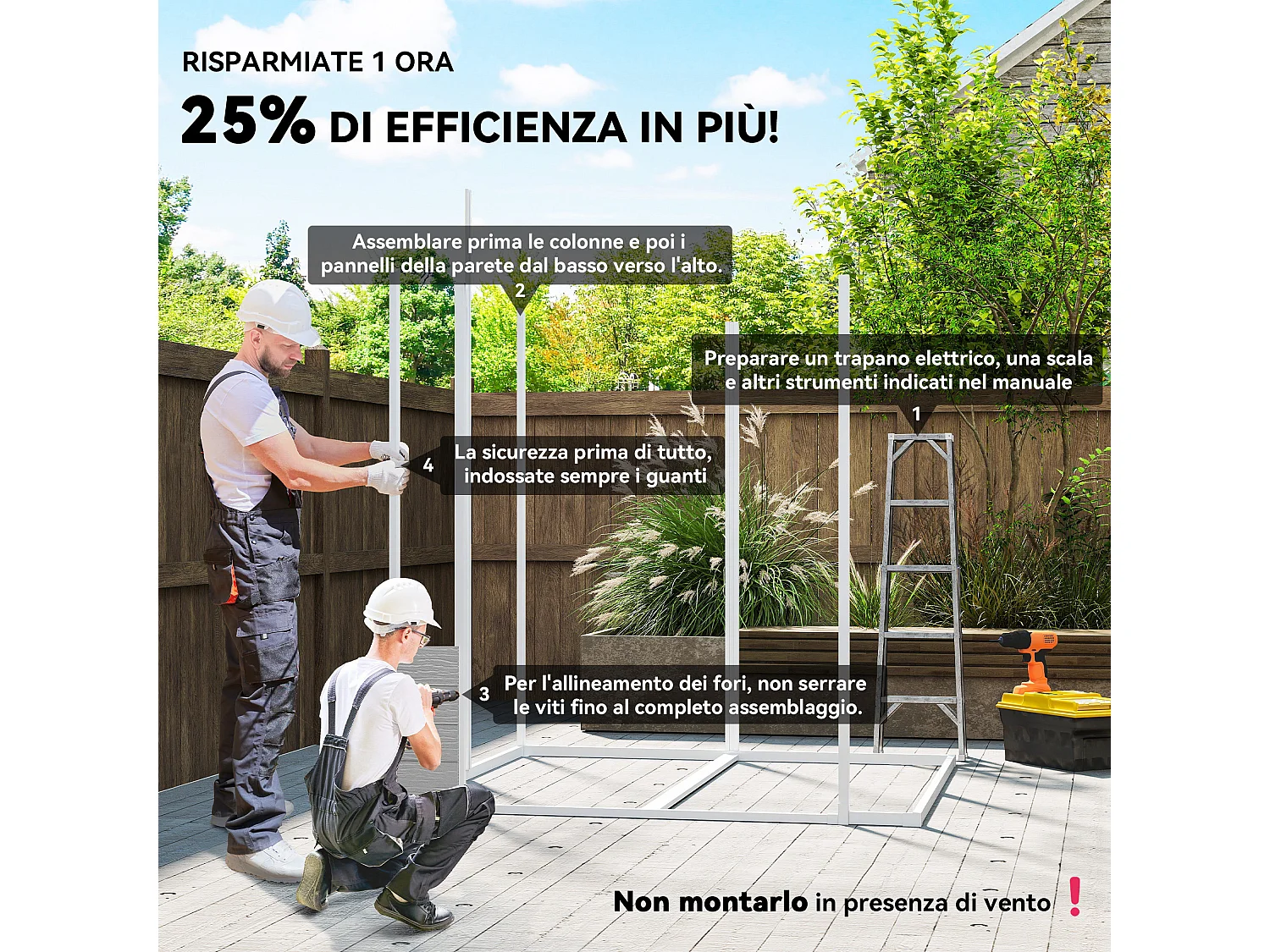 Casetta da giardino porta attrezzi in finitura effetto legno graffiato con pavimento