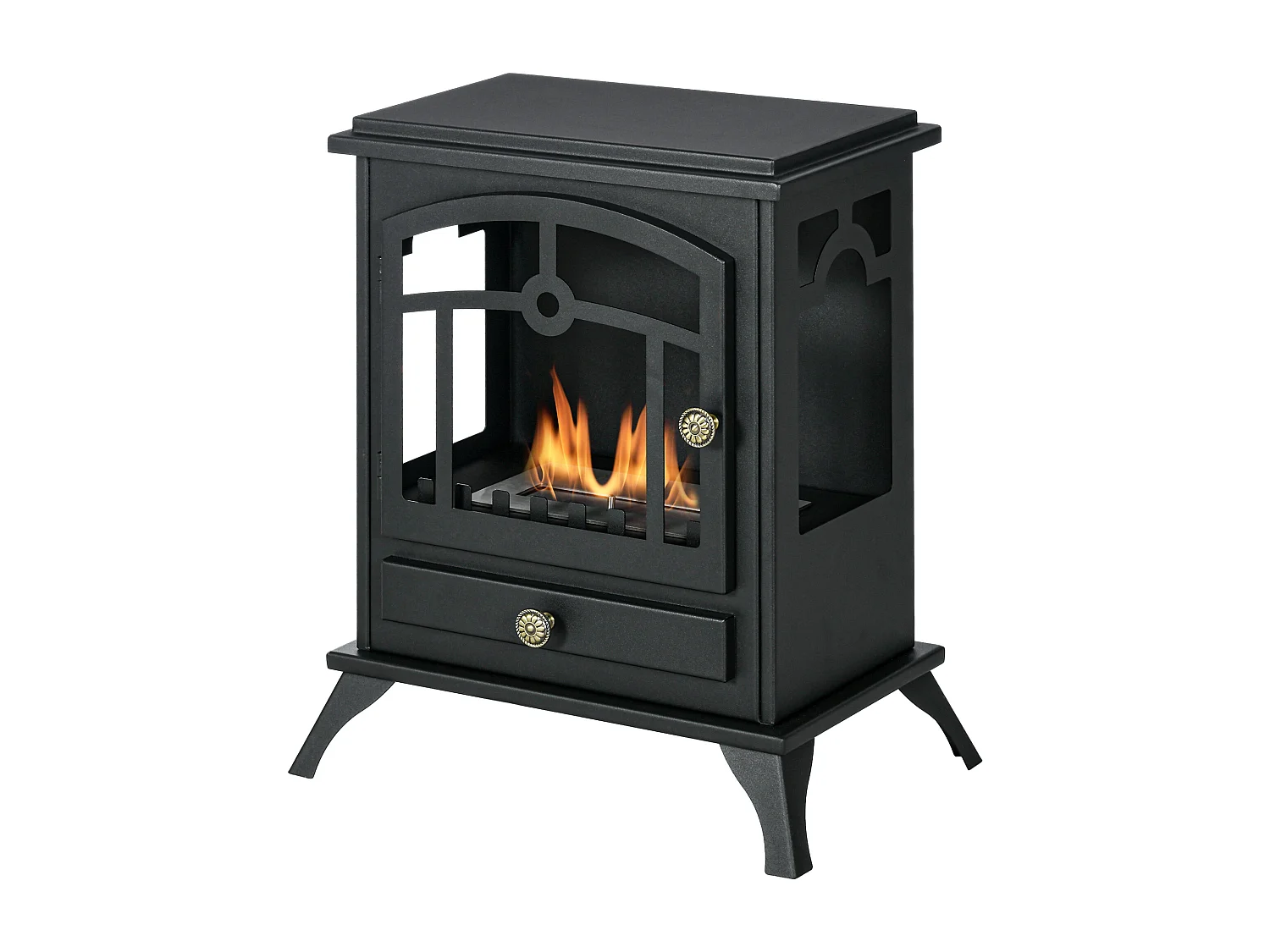 Camino bioetanolo classico con bruciatore 1.2 litri durata 3 ore nero