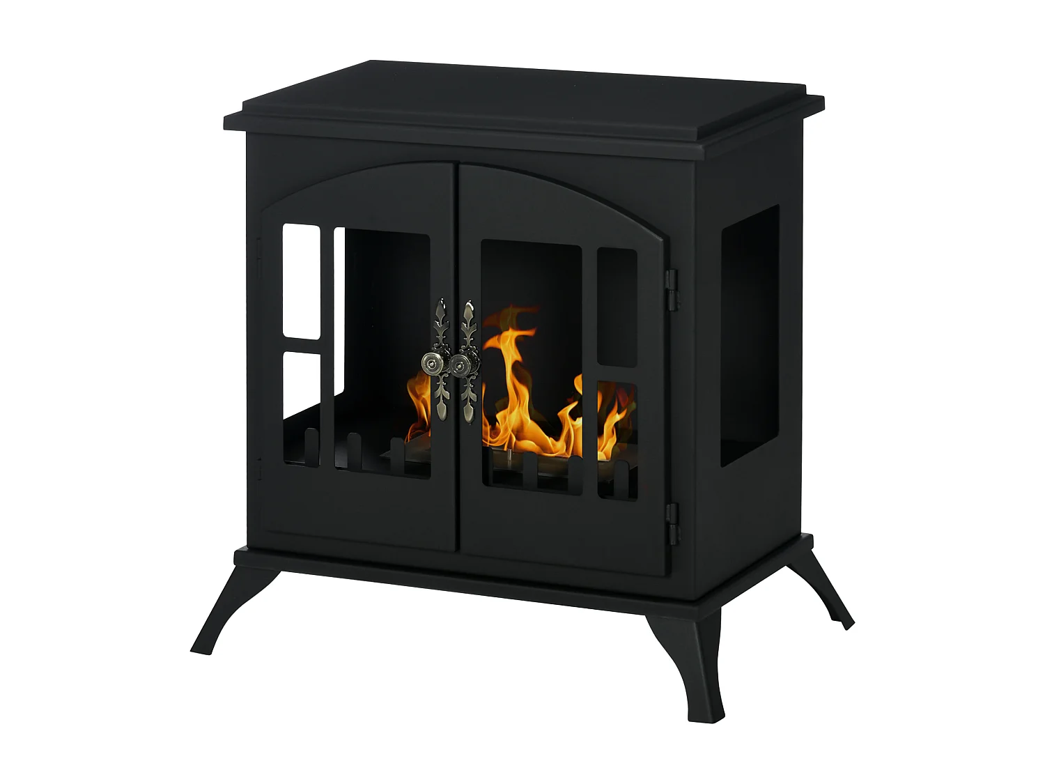 Camino a bioetanolo con bruciatore 0.9 litri per 3 ore di durata nero