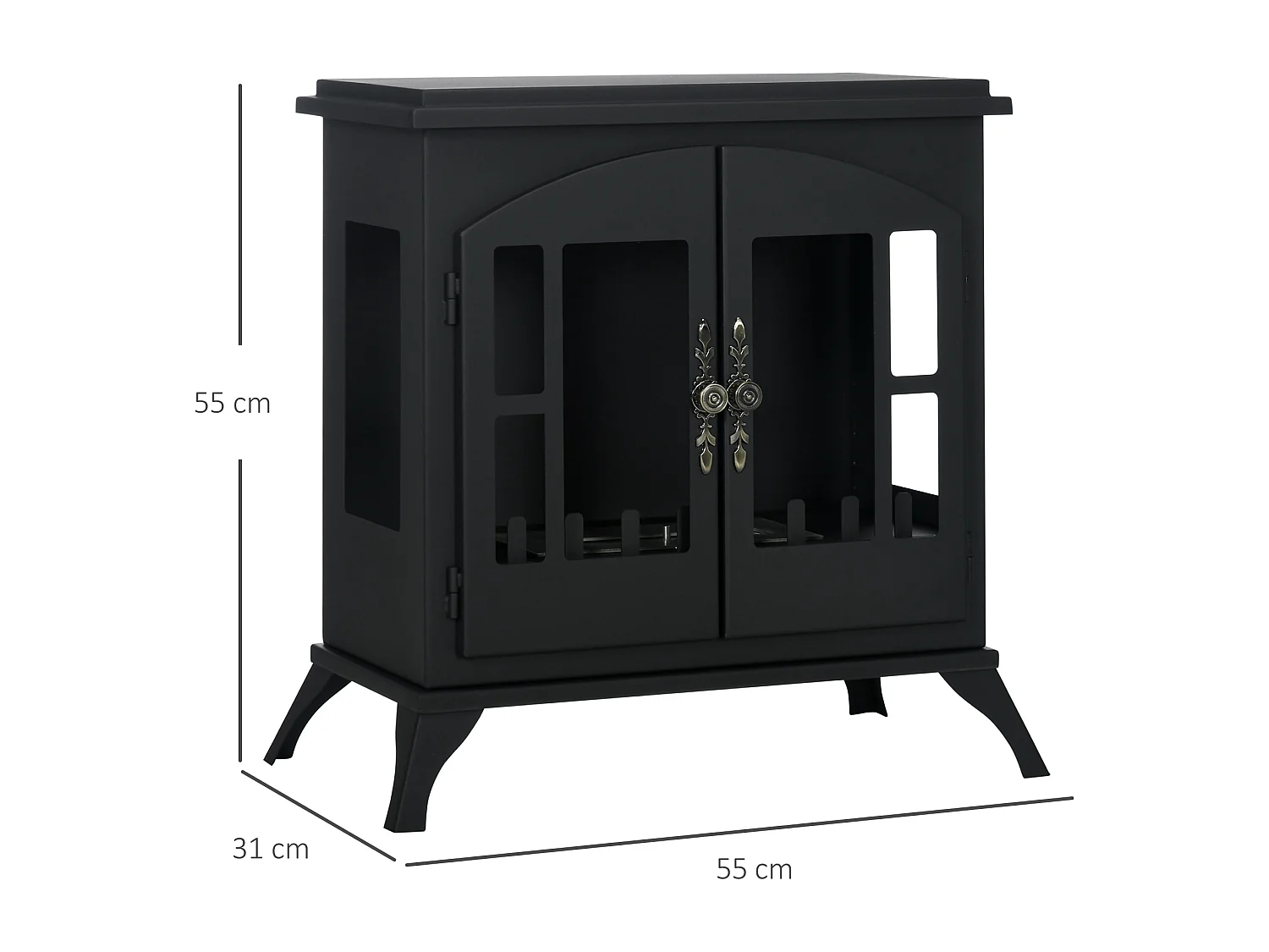 Camino a bioetanolo con bruciatore 0.9 litri per 3 ore di durata nero