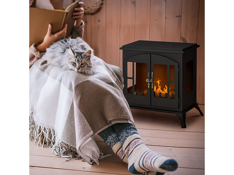 Camino a bioetanolo con bruciatore 0.9 litri per 3 ore di durata nero