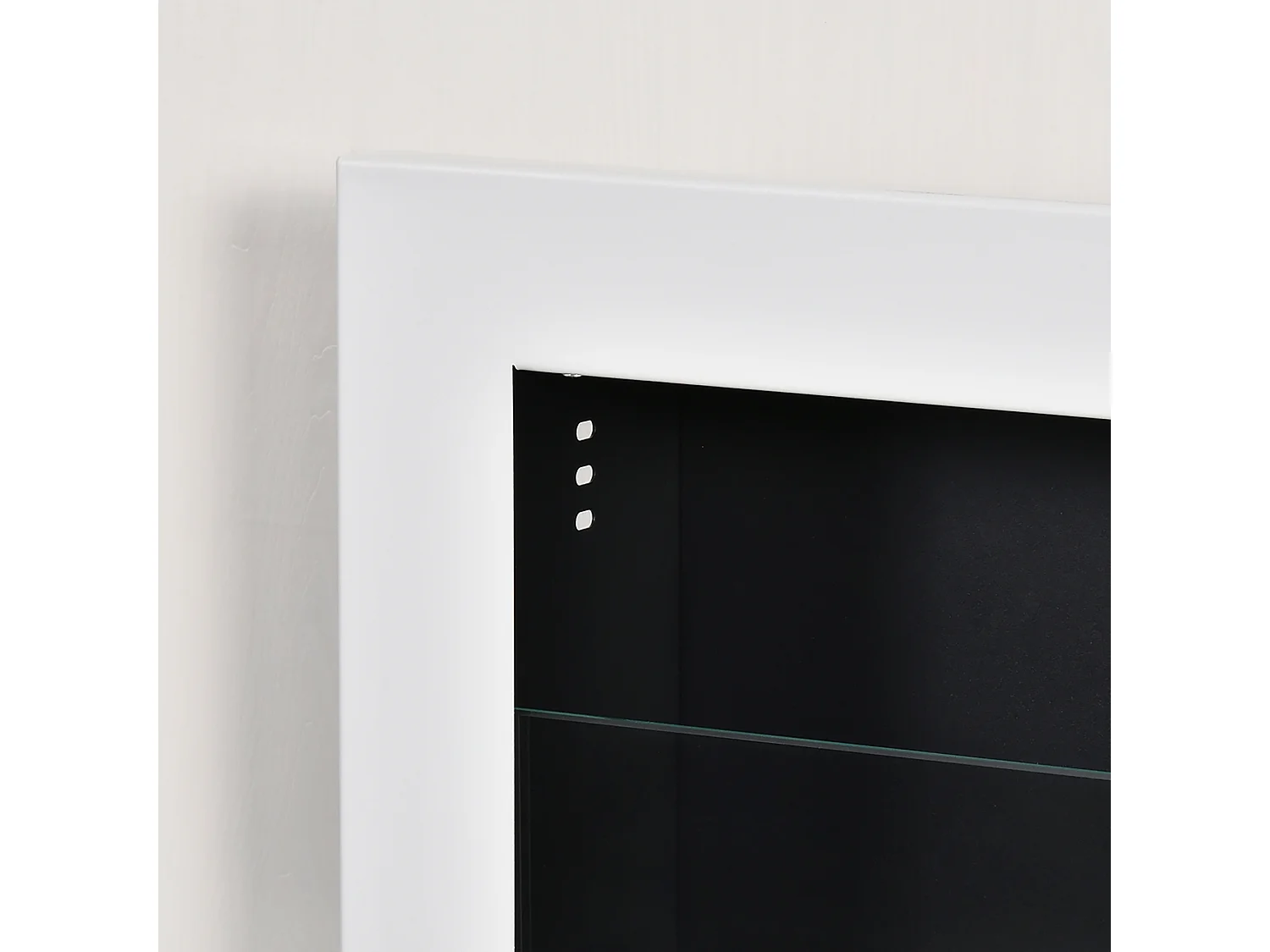 Camino a bioetanolo da parete con 3 serbatoi da 1l bianco