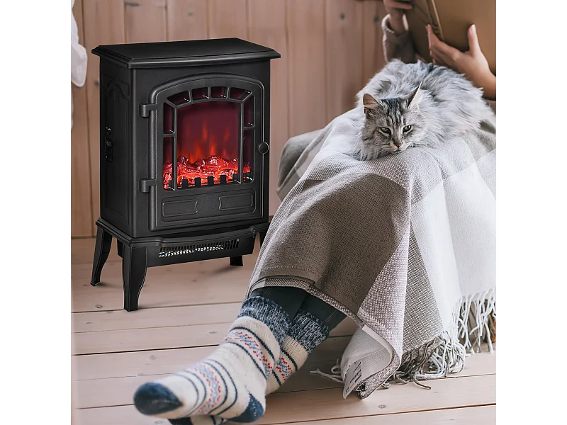 Caminetto elettrico con effetto fiamma temperatura 1000w-2000w