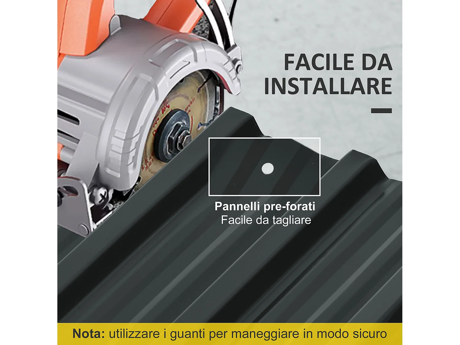 Set 12 pannelli di ricambio per casette da giardino in acciaio zincato con fori