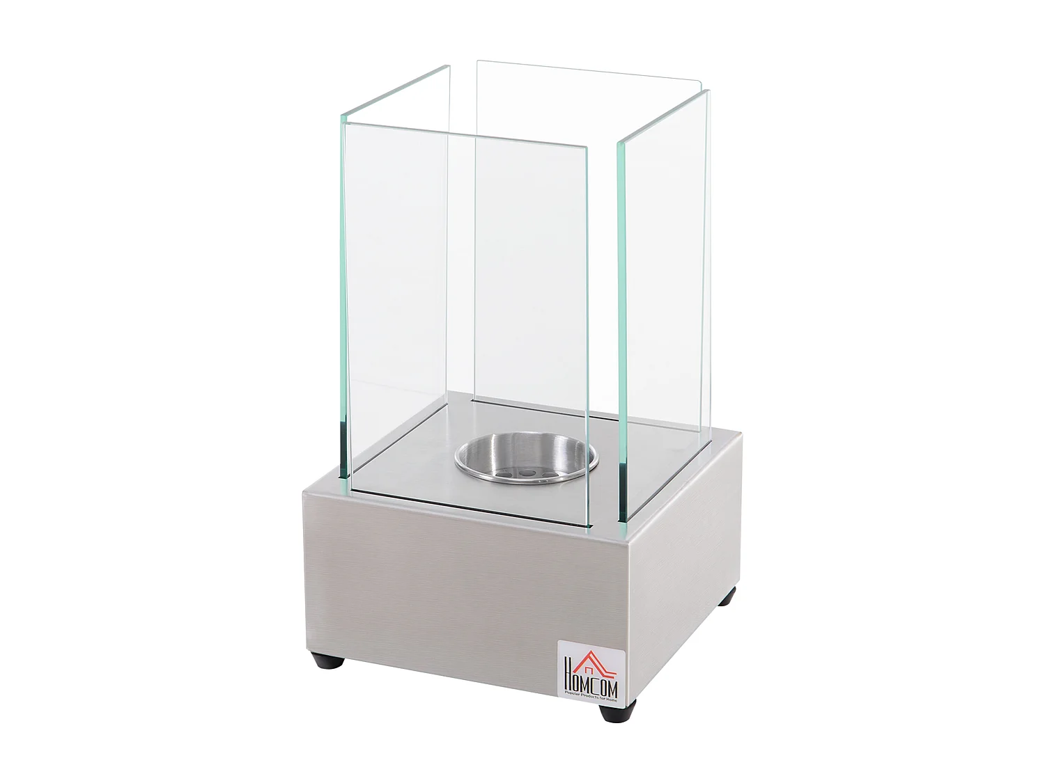 Camino a bioetanolo da tavolo acciaio e vetro bruciatore 0.4l