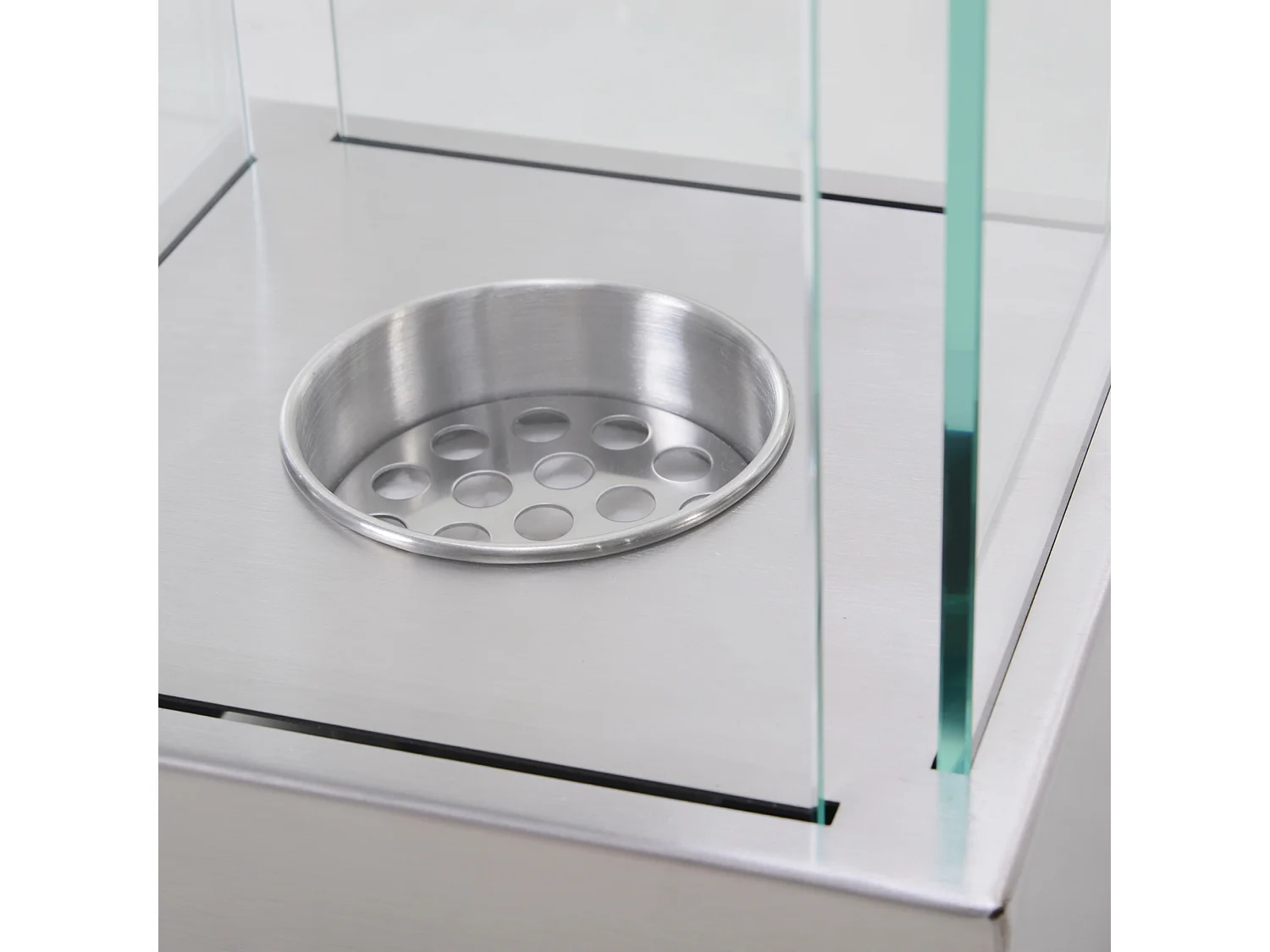 Camino a bioetanolo da tavolo acciaio e vetro bruciatore 0.4l