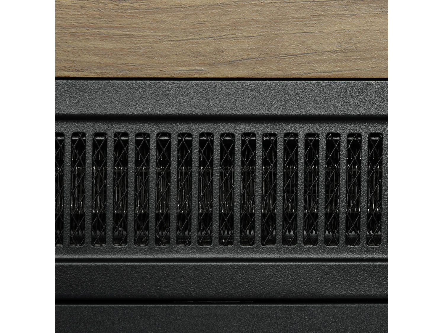 Camino elettrico 1800w con effetto fiamma a 3 intensità color legno