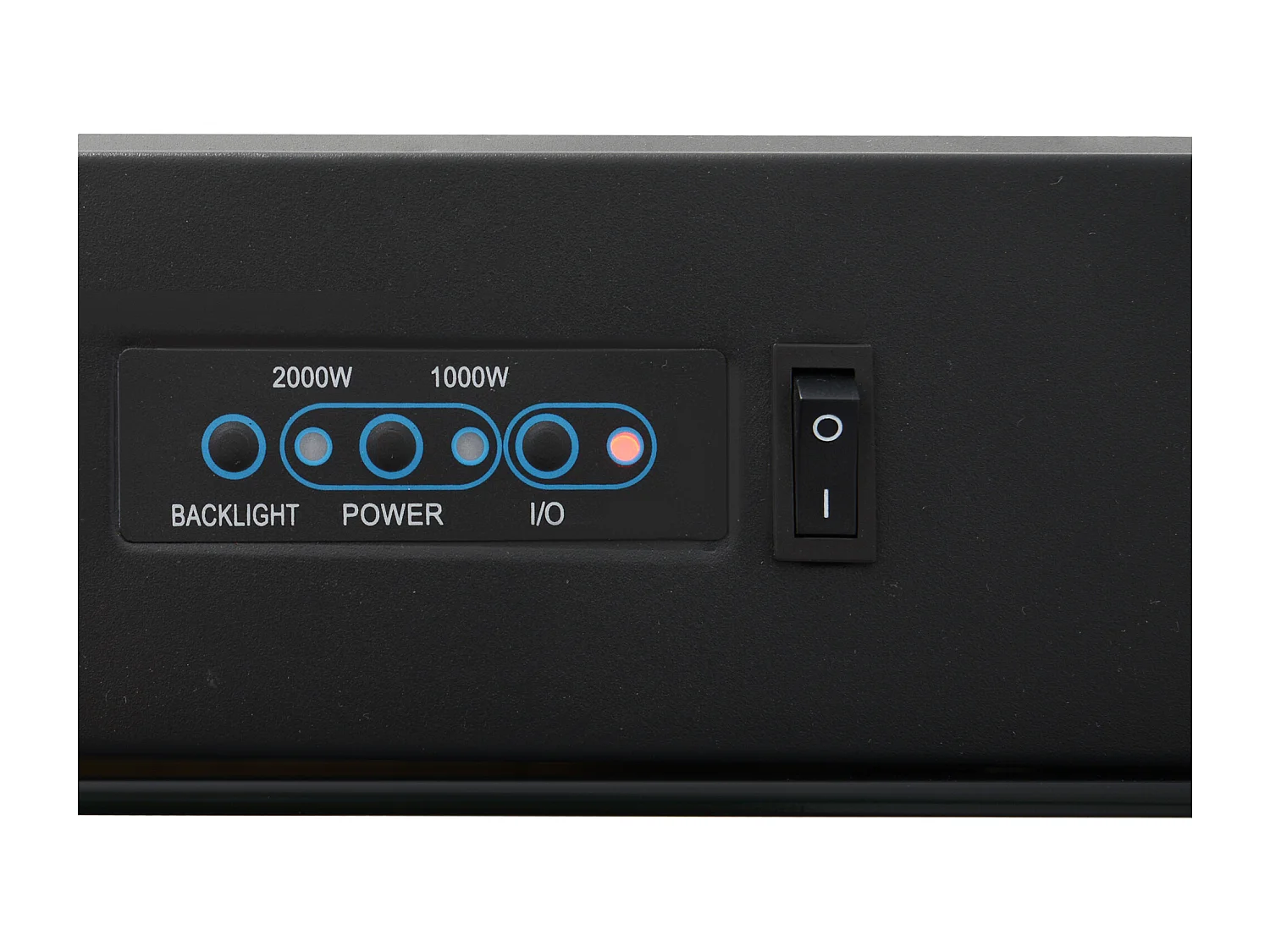 Camino elettrico da parete 1000W/2000W effetto fiamma 7 colori