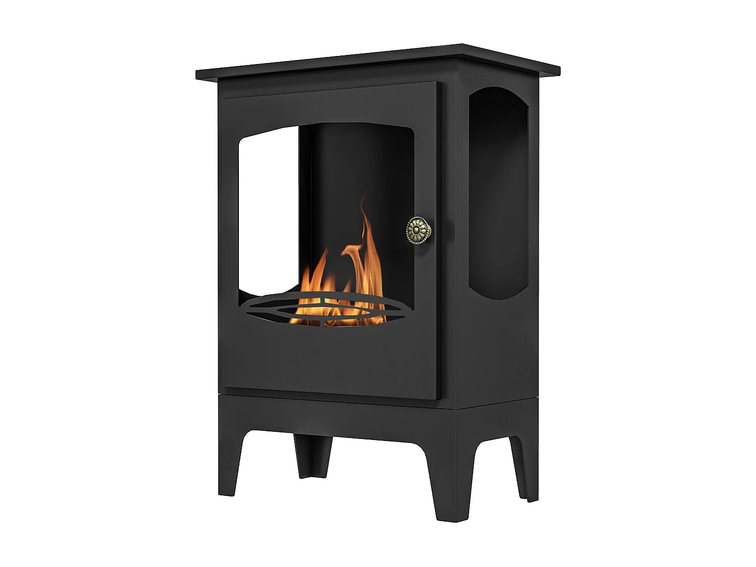 Camino a bioetanolo con bruciatore 1.2 litri per 3 ore di durata nero