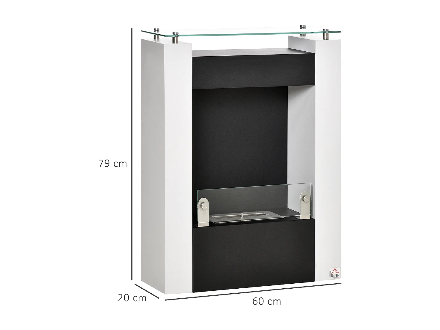 Camino bioetanolo acciaio e vetro serbatoio 1.5l copertura 20m²