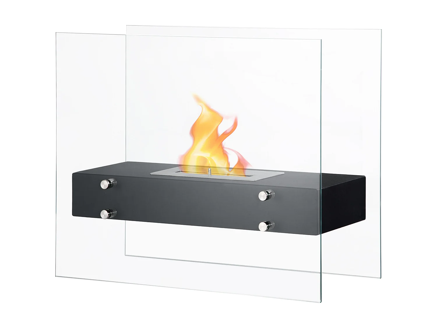 Camino bioetanolo in metallo 3h combustione serbatoio 1.5l nero