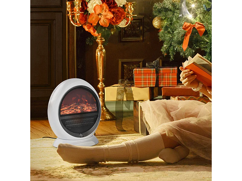 Camino elettrico portatile con effetto fiamma potenza 1500w