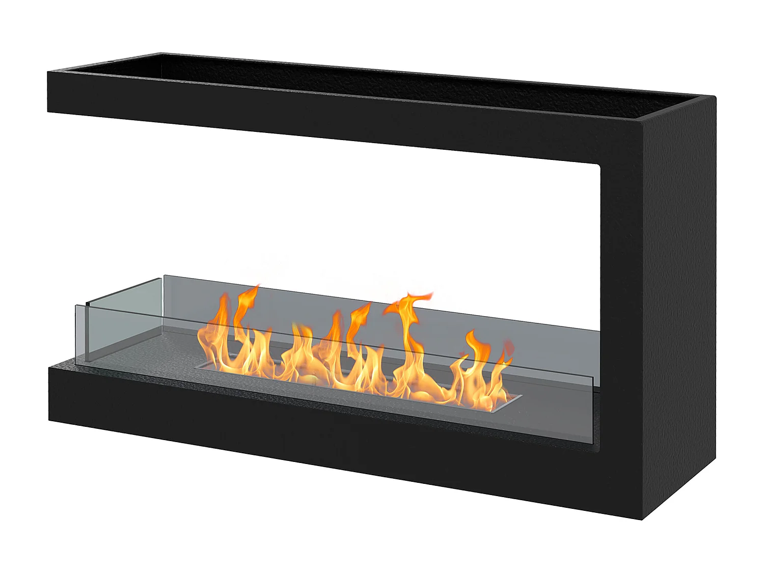 Camino bioetanolo a 3 lati con bruciatore 2.4l e durata 4 ore