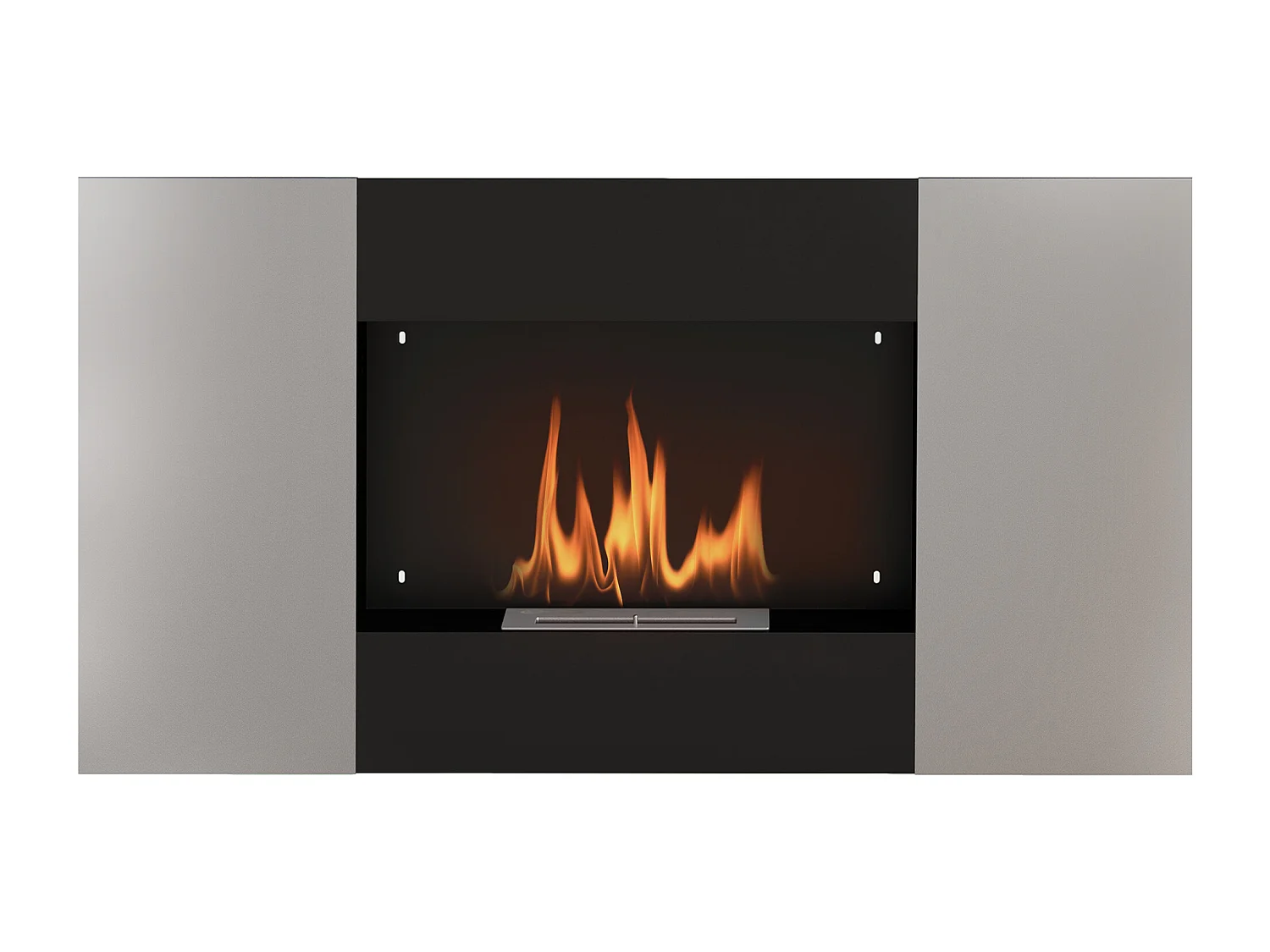 Camino a bioetanolo a incasso da 0.9l in acciaio inox nero e argento