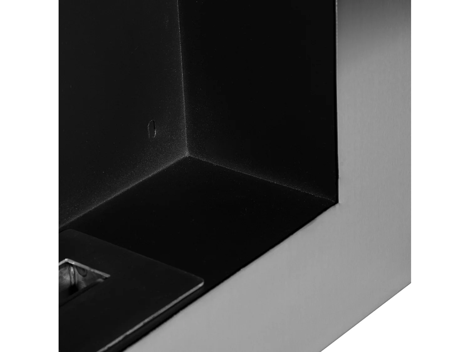 Camino a bioetanolo da parete in acciaio inox con 2 bruciatori 0.9lt