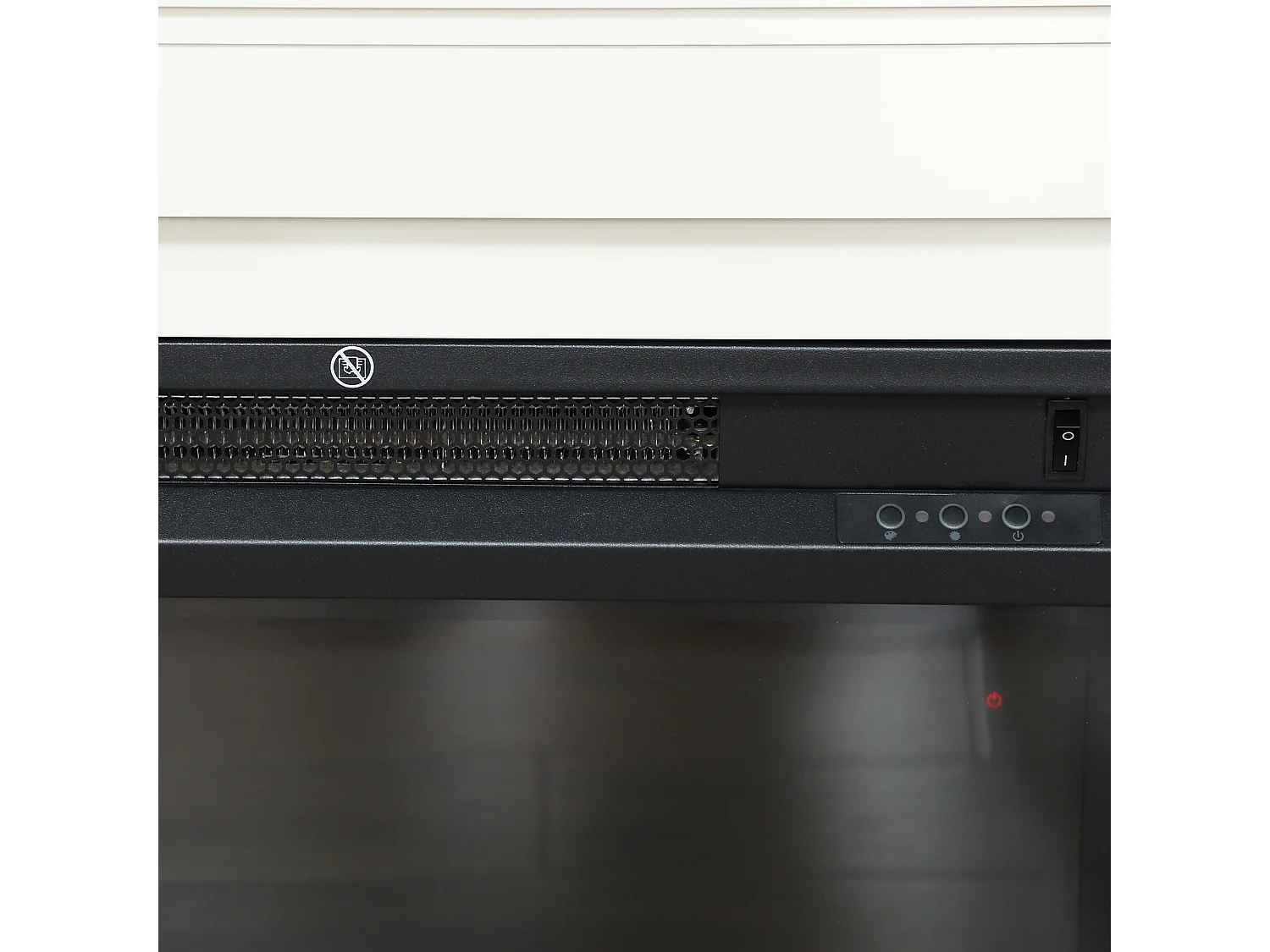 Camino elettrico con fiamma a 12 colori e 5 luminosità 98x25x80 cm