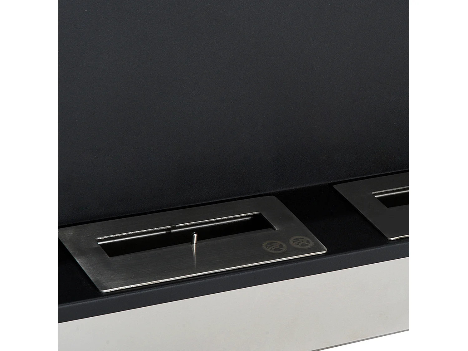 Camino a bioetanolo da parete 4400W con 2 bruciatori in acciaio inox