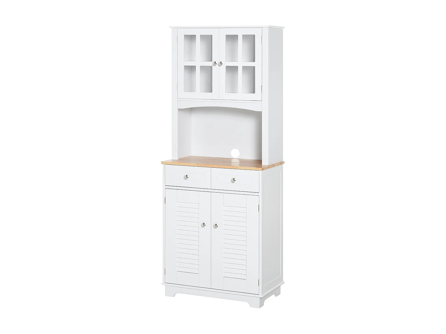 Credenza alta per cucina mobile buffet in legno bianco
