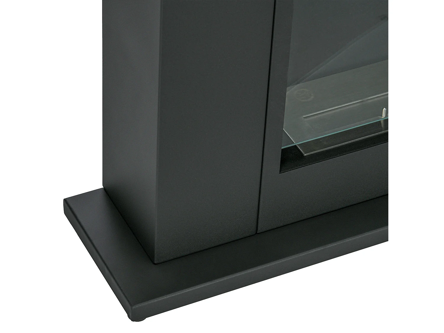 Camino bioetanolo moderno con bruciatore 0.9 litri durata 3 ore nero