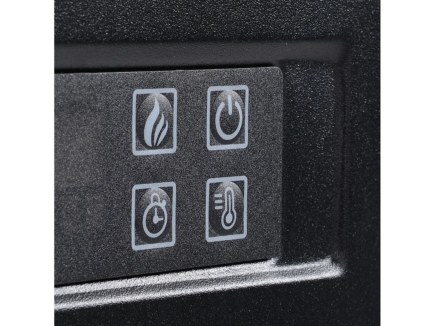 Camino elettrico a parete effetto fiamma copertura 37m² bianco