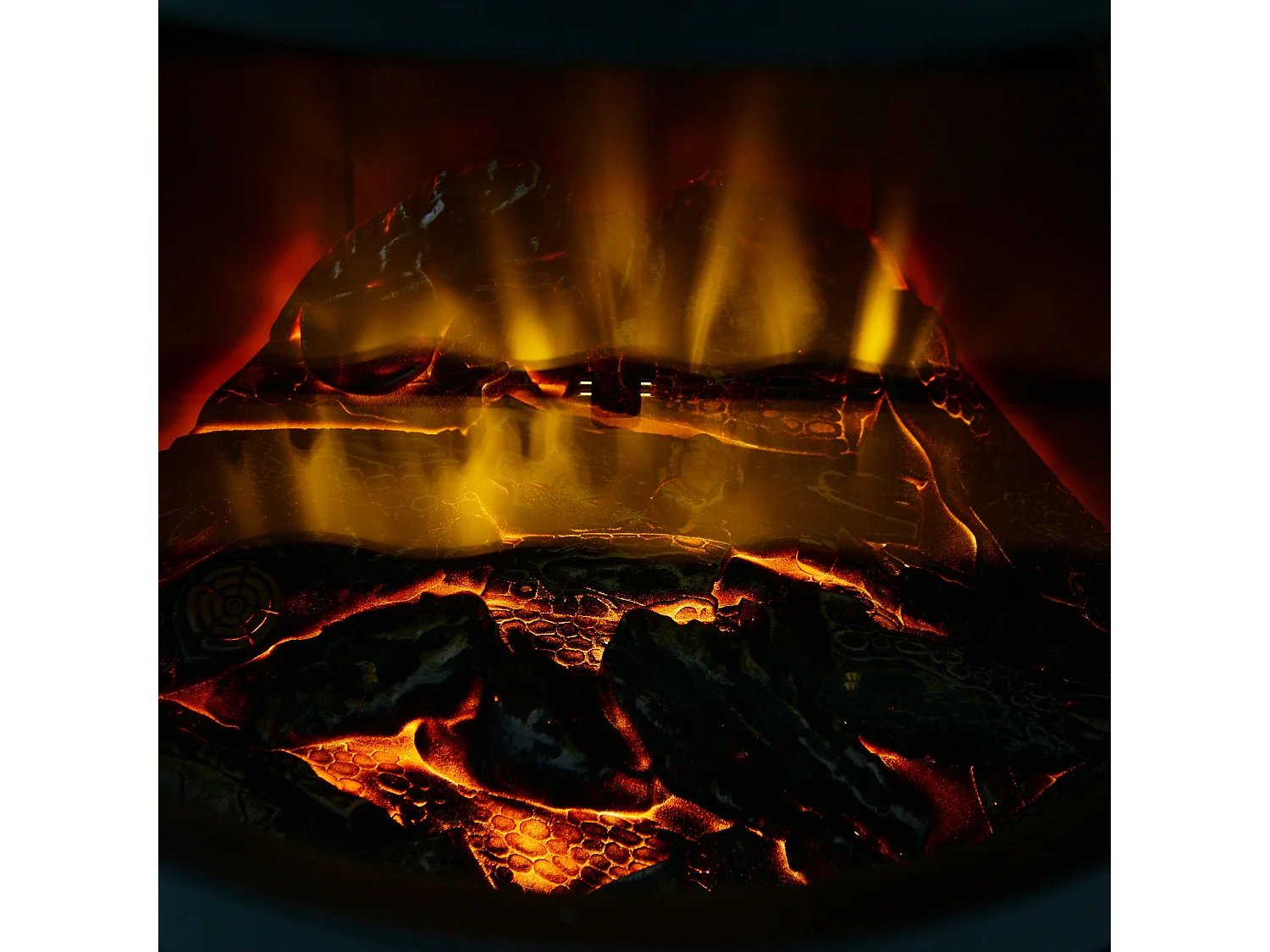 Caminetto elettrico da terra moderno con effetto fiamma