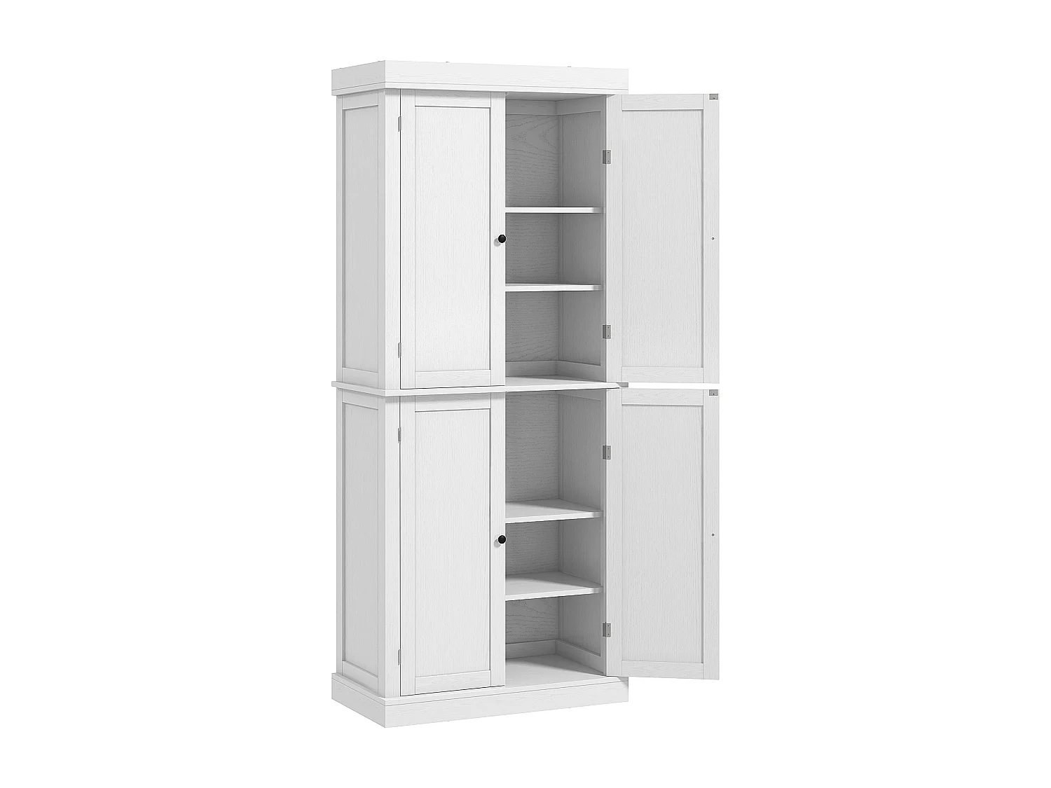 Mobile dispensa da cucina con 6 ripiani e 2 ante 76x40.5x184cm bianco