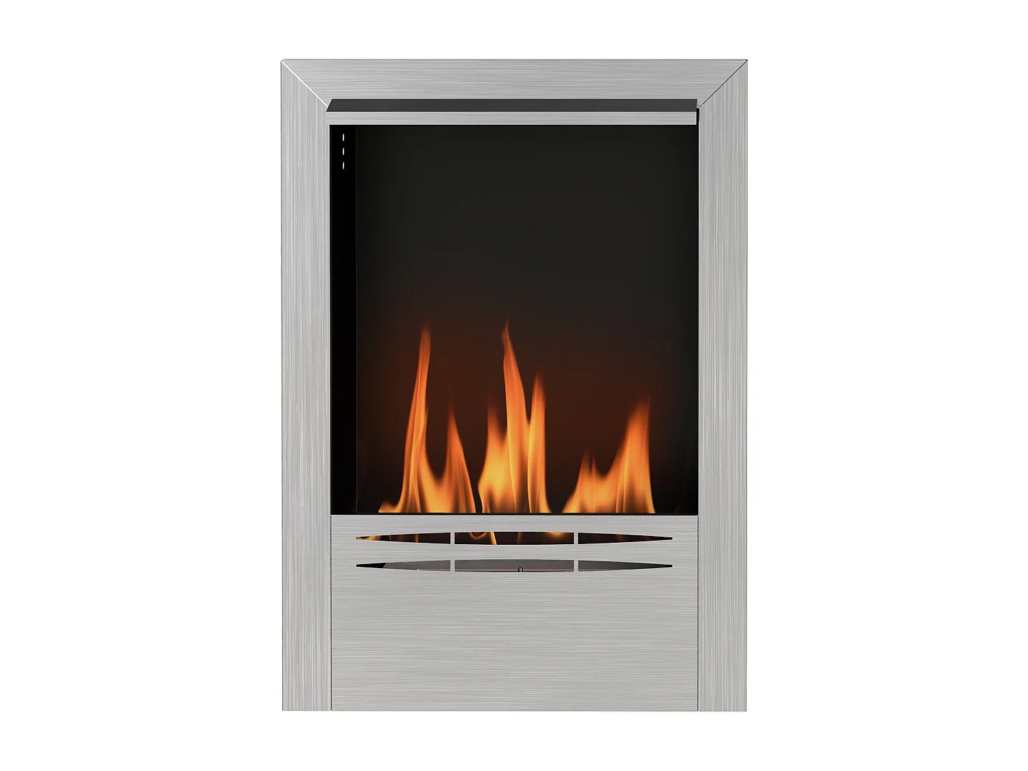 Camino a bioetanolo da incasso capacità 0.9 litri in acciaio argento