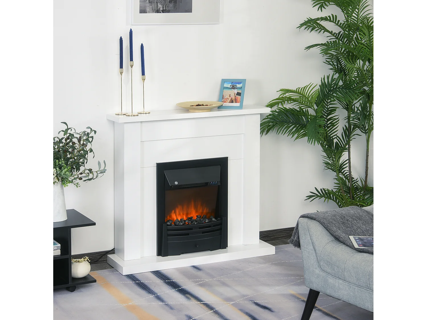 Camino elettrico 1000/2000w effetto fiamma led