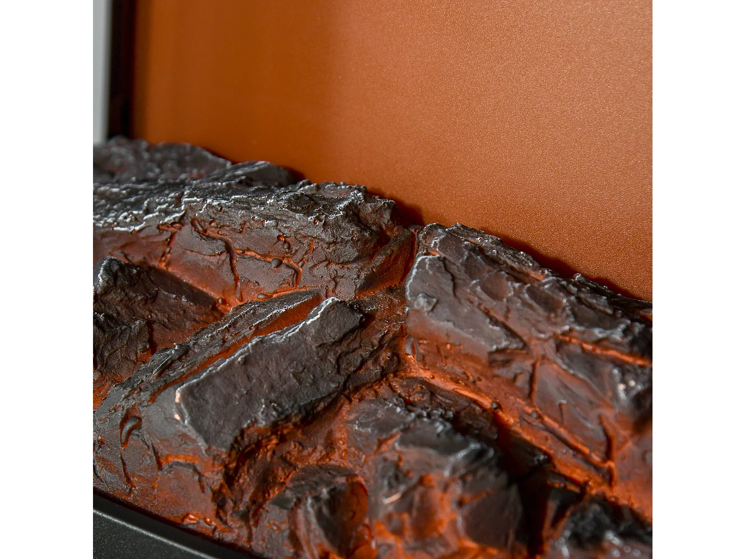 Caminetto elettrico regolabile 900w-1800w effetto fiamma led