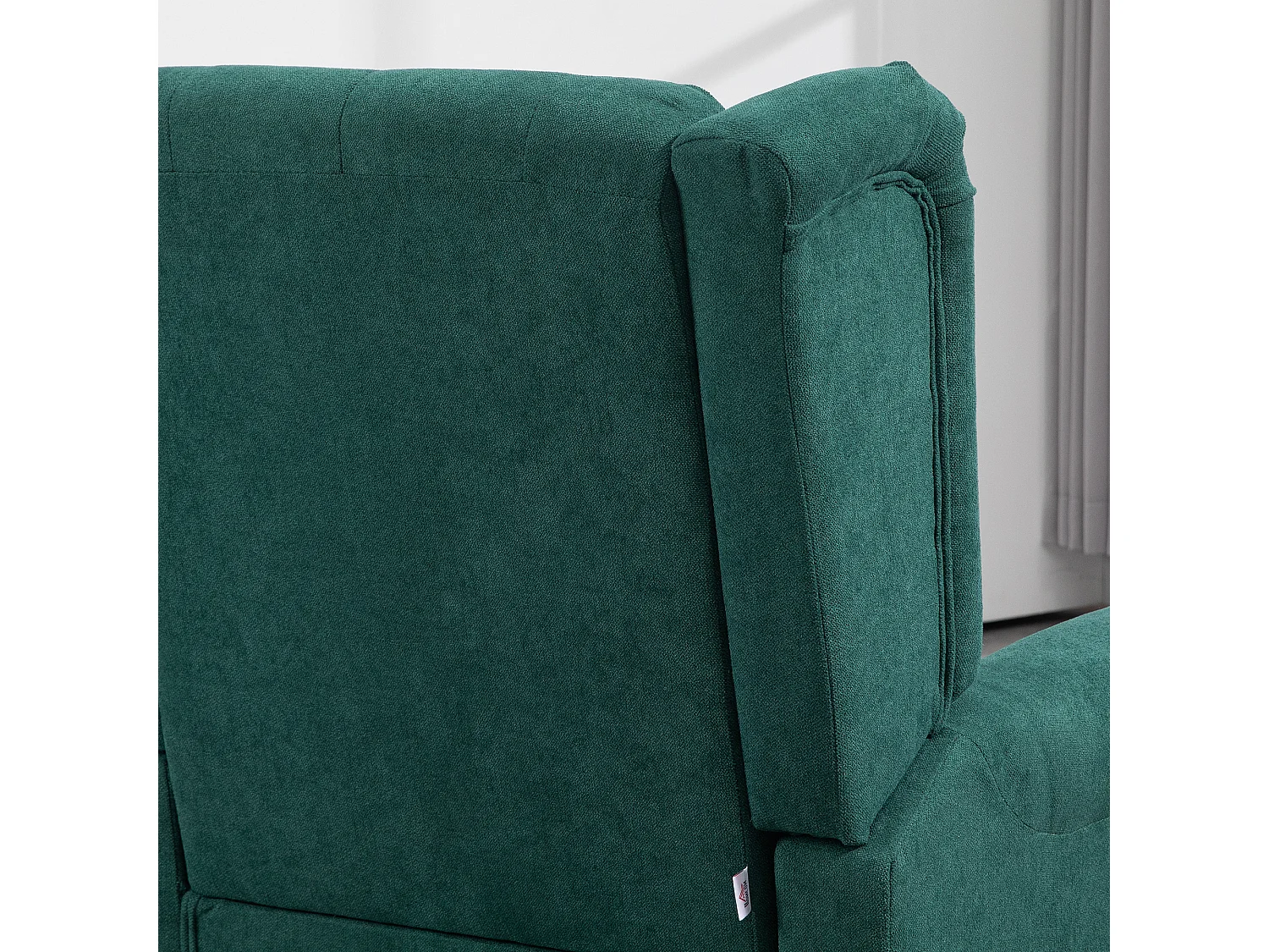 Poltrona per salotto in stile francese con cuscini verde scuro