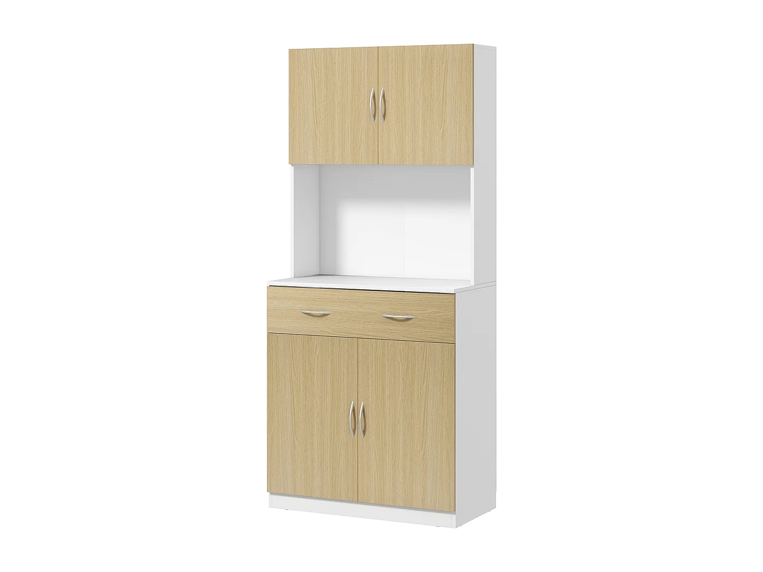 Mobile cucina con armadietti e cassetto alto 180cm colore legno