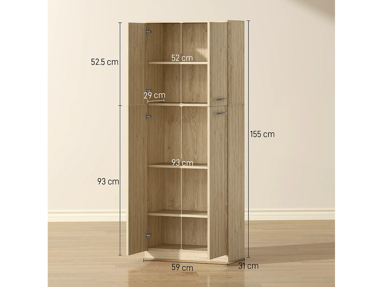 Credenza cucina mobile dispensa con 2 armadietti