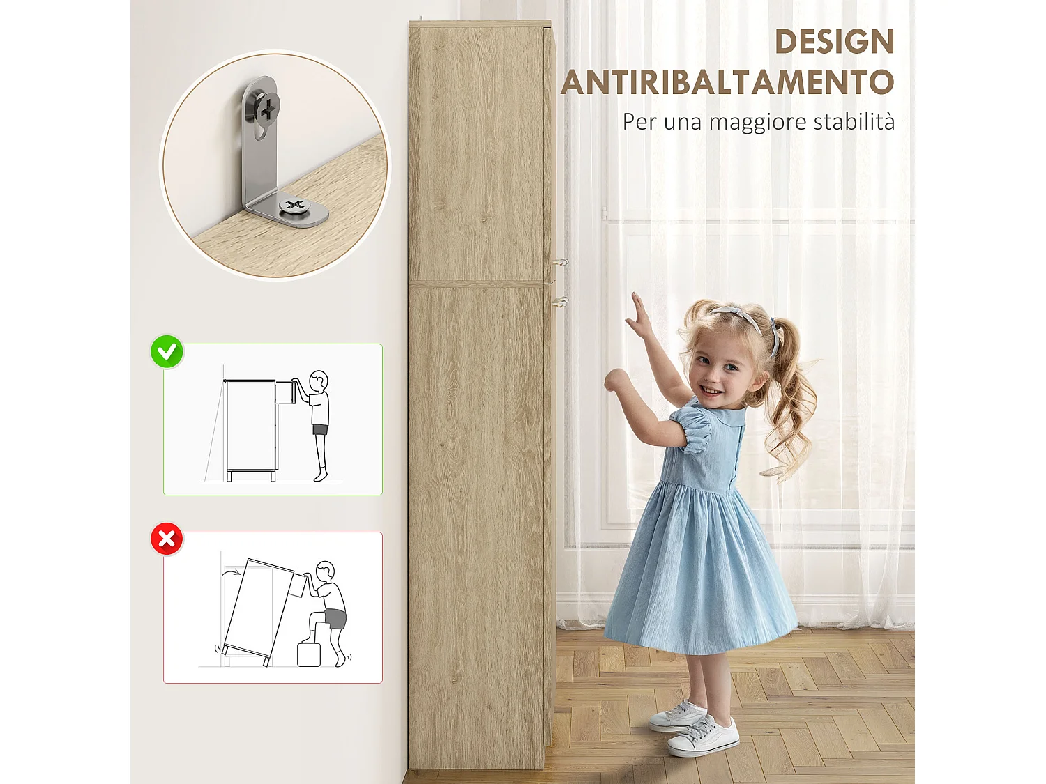Credenza cucina mobile dispensa con 2 armadietti