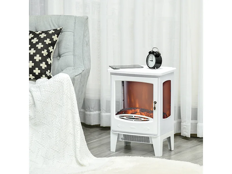 Caminetto elettrico regolabile 900w-1800w effetto fiamma led