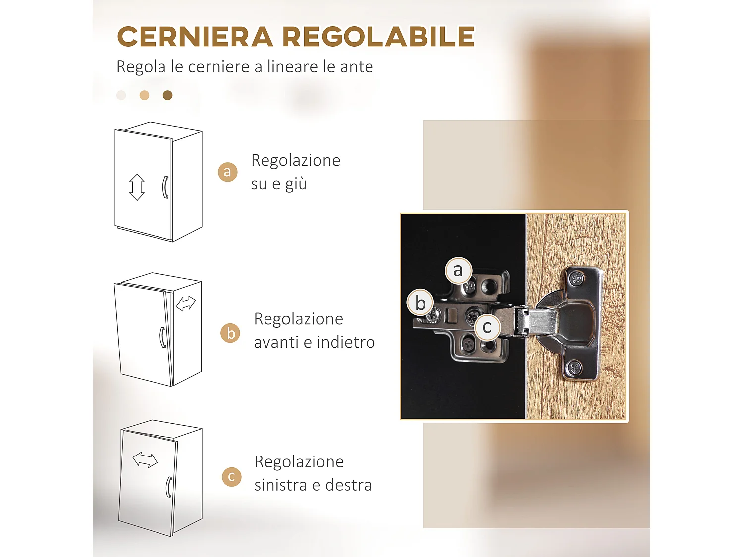 Credenza moderna con cassetti ripiani e armadietto colore legno e nero