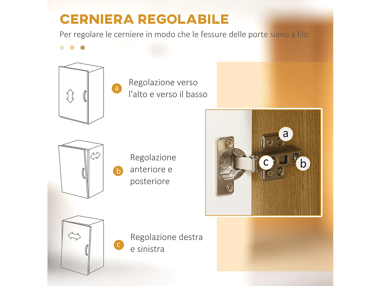 Mobile dispensa alto con armadietti e ripiano aperto