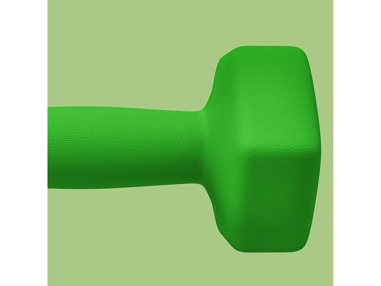 Set 2 manubri da 3 kg antiscivolo in metallo e plastica 18x8x8cm verde