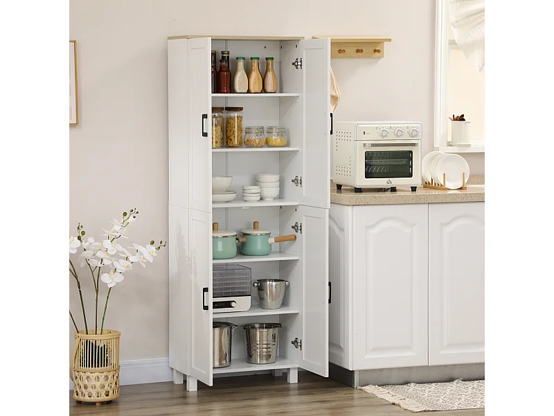 Mobile dispensa da cucina e sala da pranzo credenza cucina con 5 ripiani regolabili