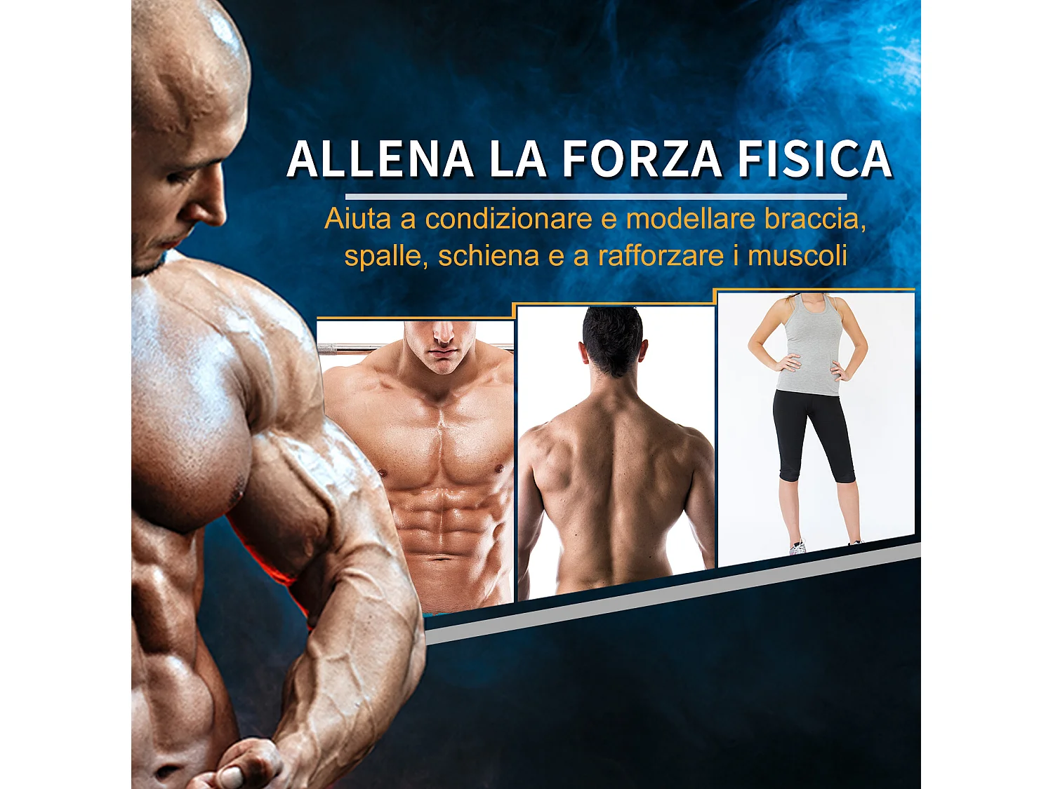 Set 2 pesi da 4kg esagonali con presa antiscivolo nero