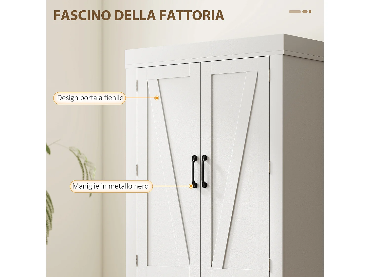 Credenza cucina alta 183.5 cm mobile cucina con 6 portaspezie sulla porta