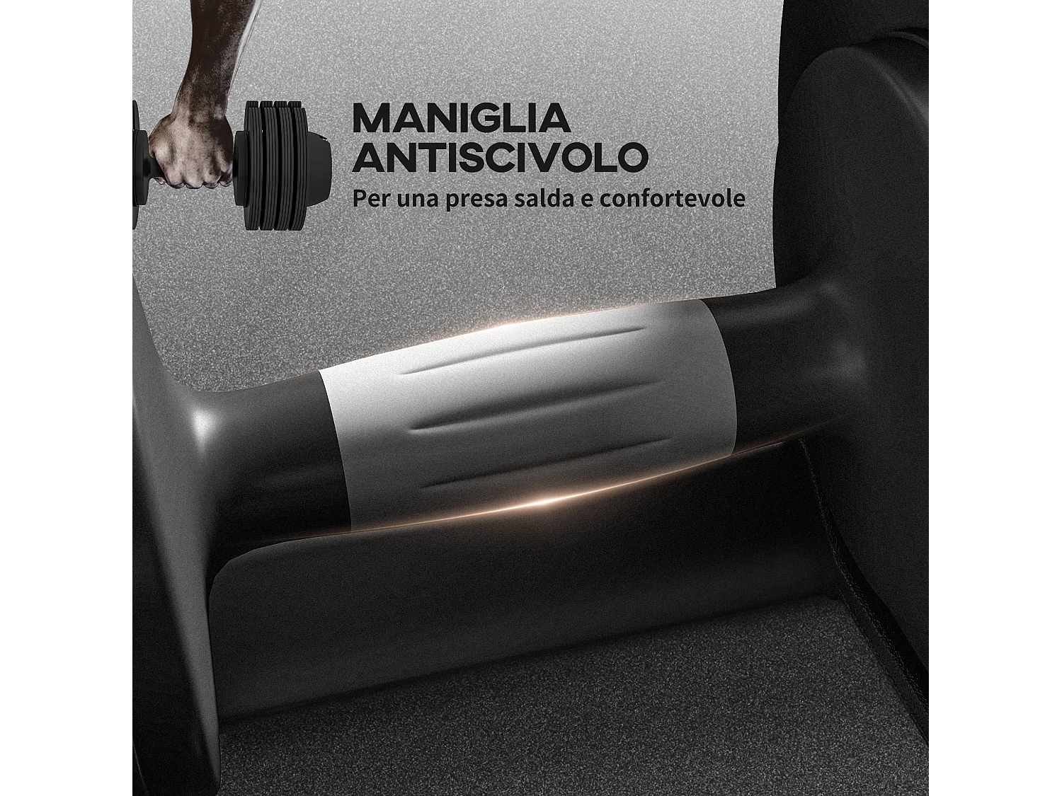 Set 2 pesi regolabili in acciaio e abs con spazio porta manubri nero