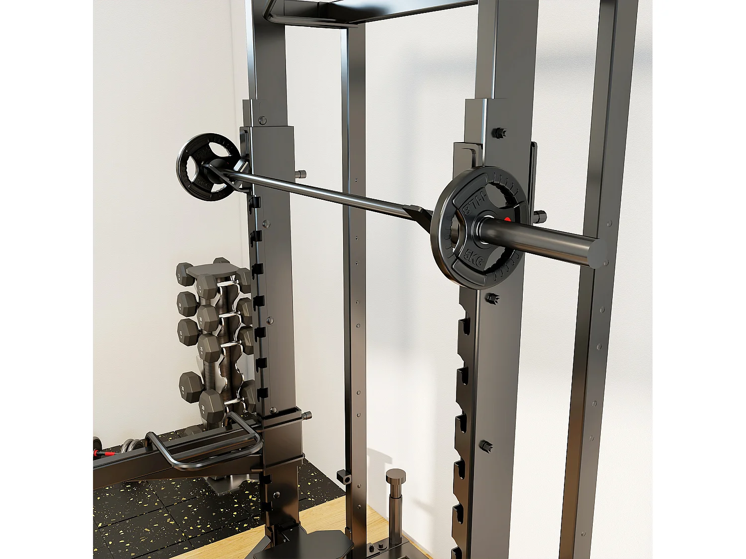 Set di dischi pesi 2x5 kg con foro da 5 cm e 3 impugnature